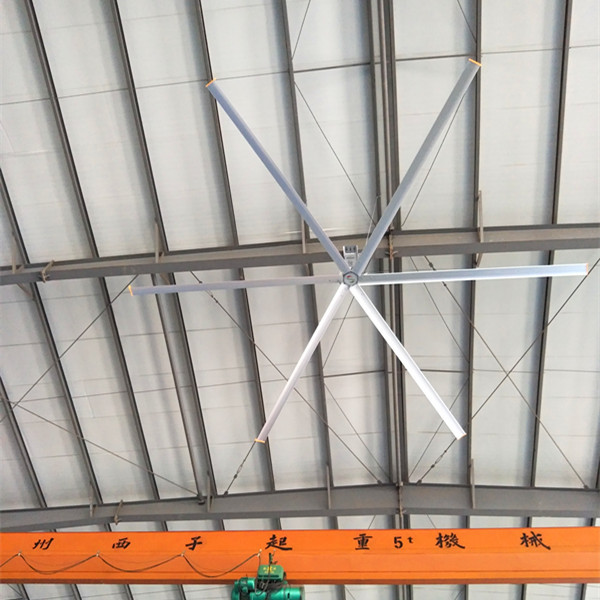 مروحة سقف كبيرة صناعية 12 قدم ، مروحة سقف HVLS مع محرك AC